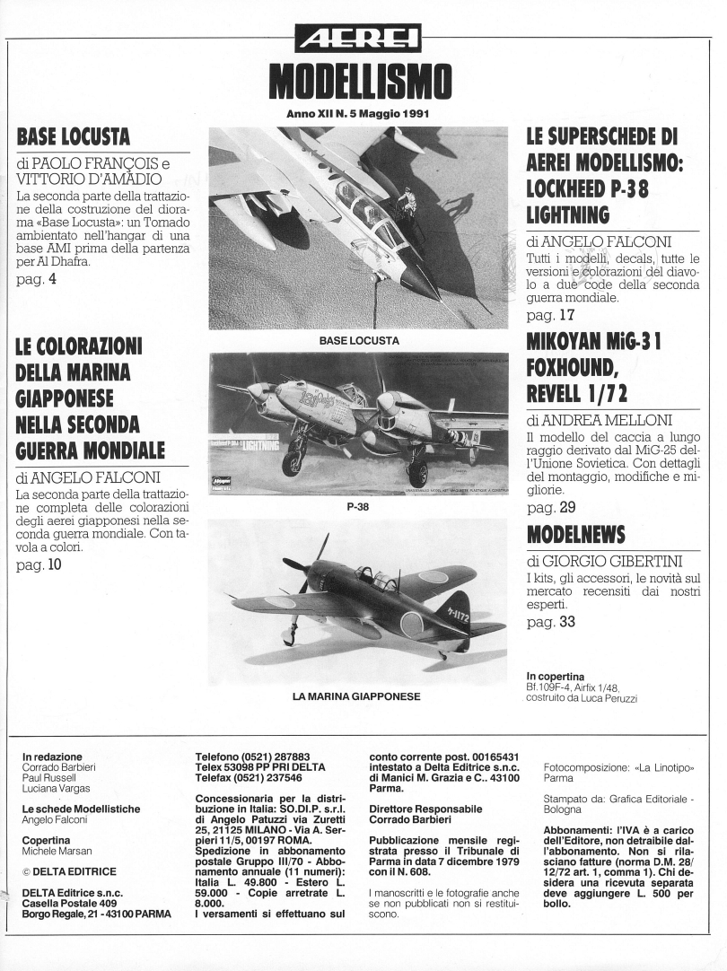 Aerei Modellismo 1991-05